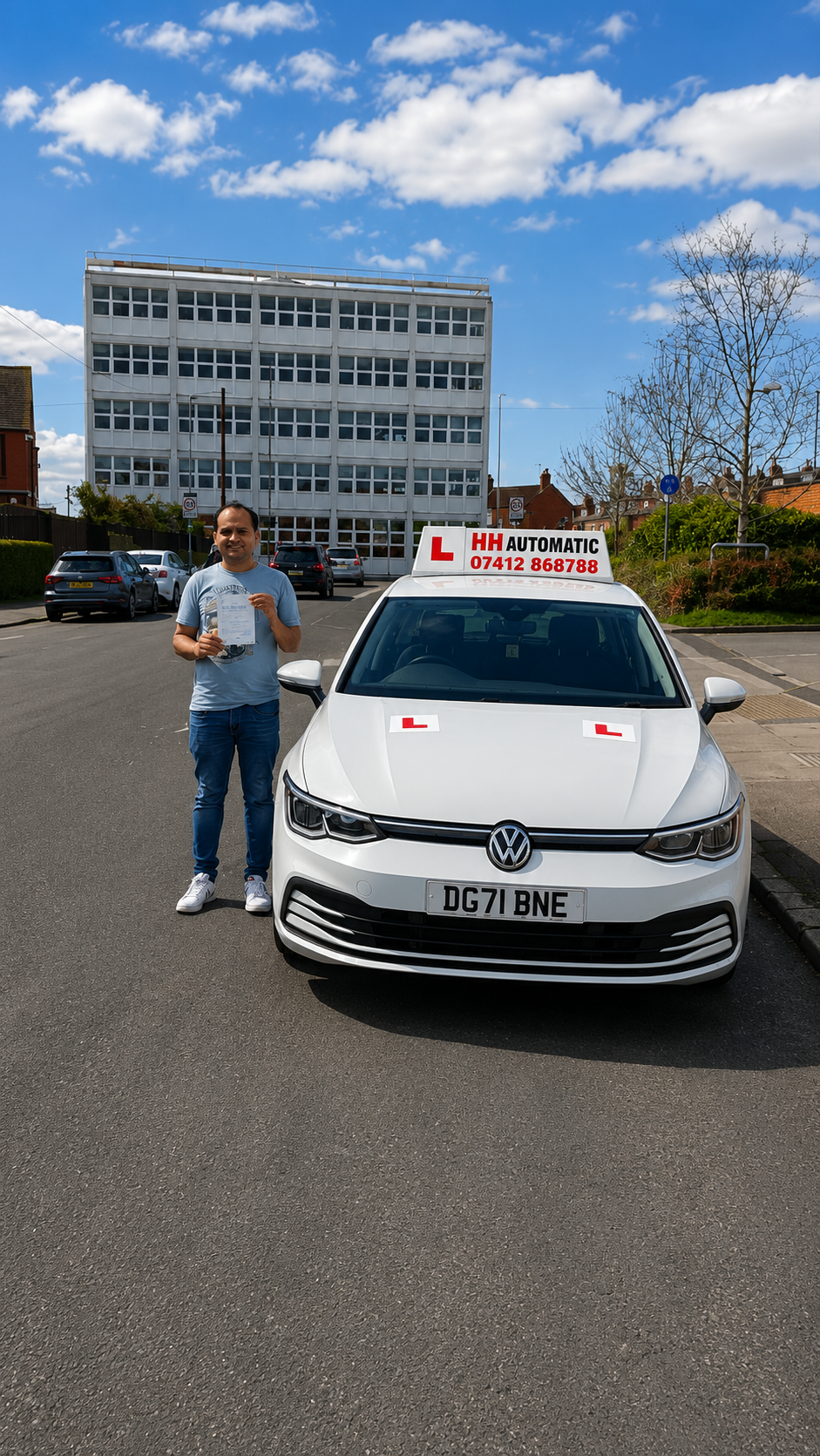 Successful learner after driving test